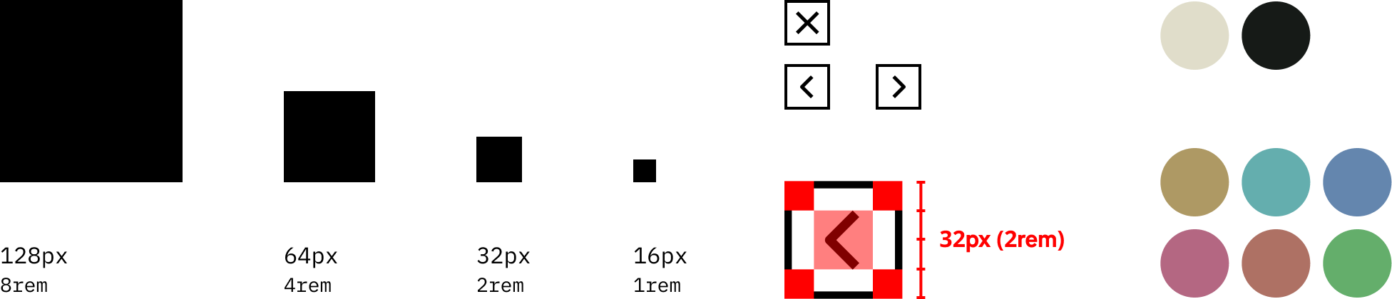 Pollock Krasner House Website Spacing, Icons, and Colors